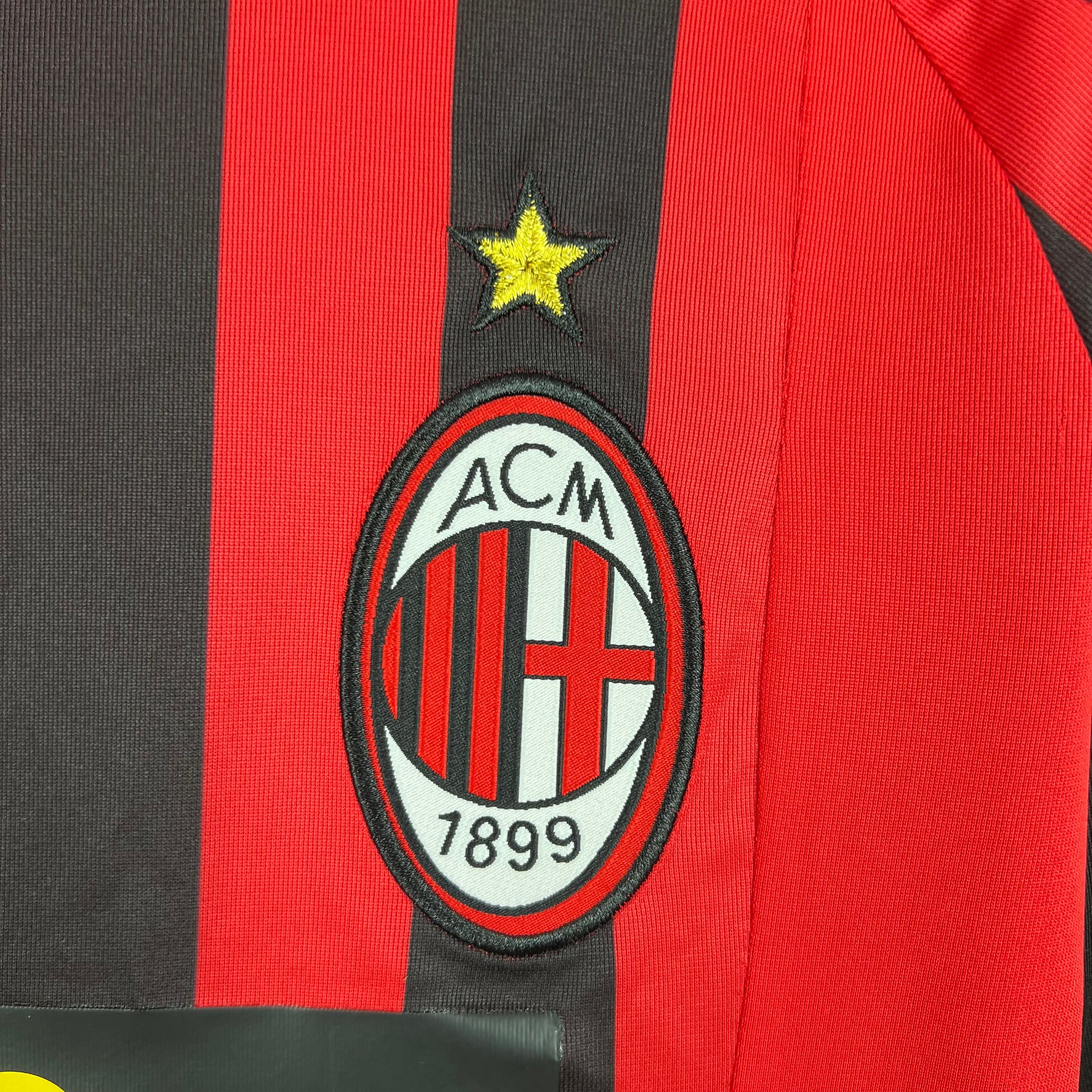 2007/2008 AC Milan Home Retro Long Sleeve Football Shirt