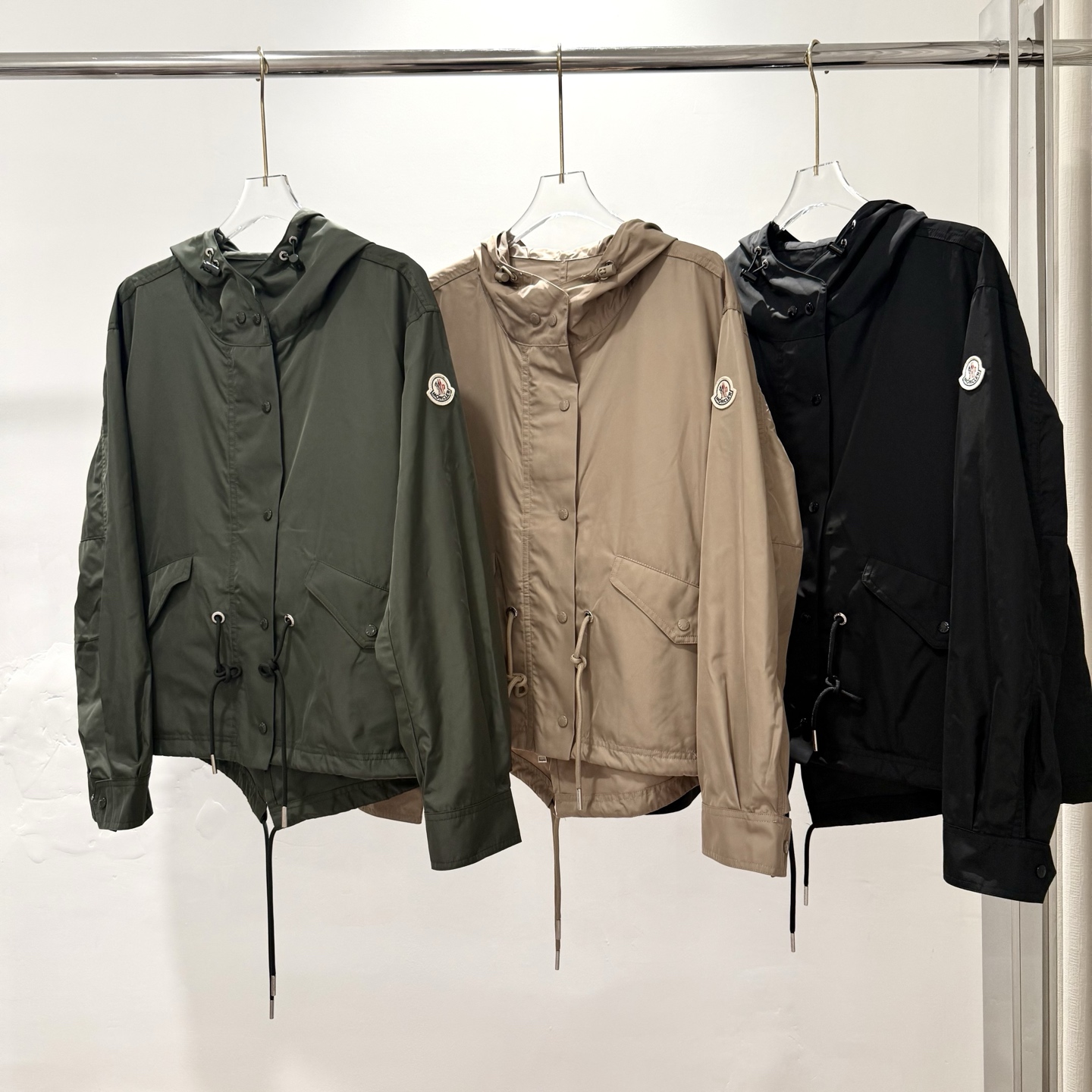 Moncler 2026 Autumn Winter Women's Jackets Polyester Hooded Tassel Zipper Casual Slim Woman's Coats MKDFWJ26008