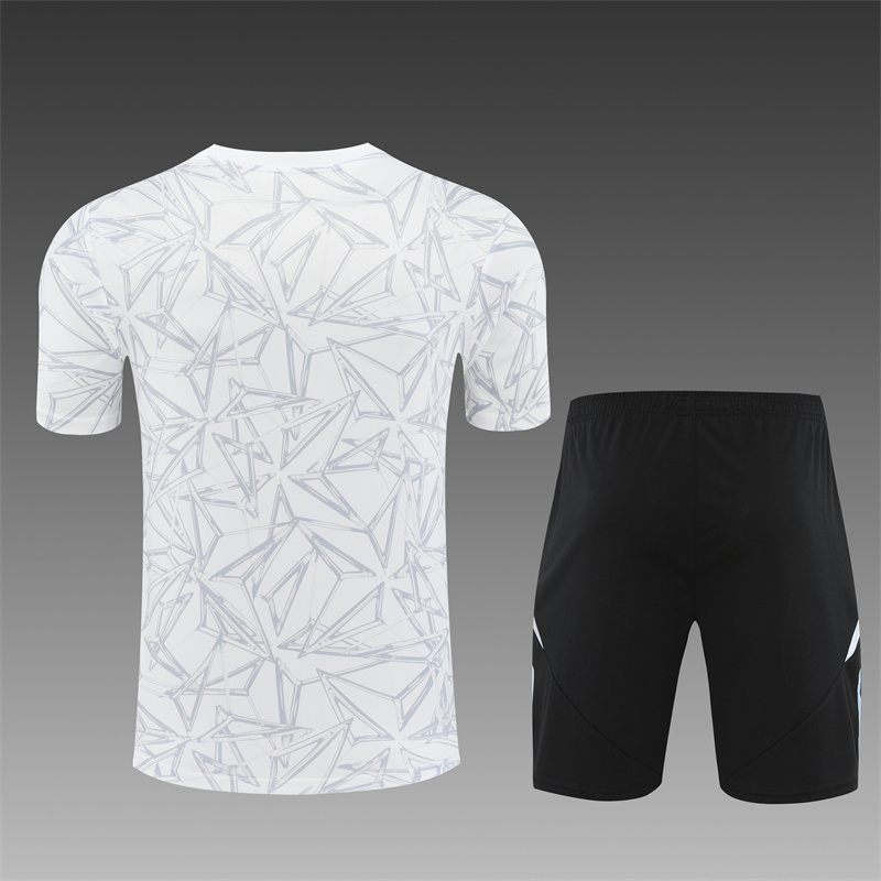24/25 Real Madrid whitegray Short Sleeve Training Wear ( Adult kit Kids )