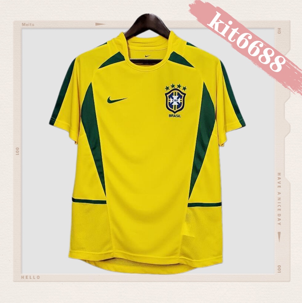 2002 Brazil Home Retro Football Shirt