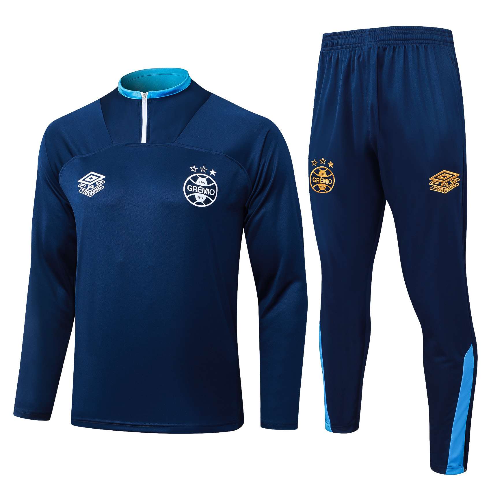 2025-26 Gremio Yellow Half-Zip Training Jersey - Adult Set