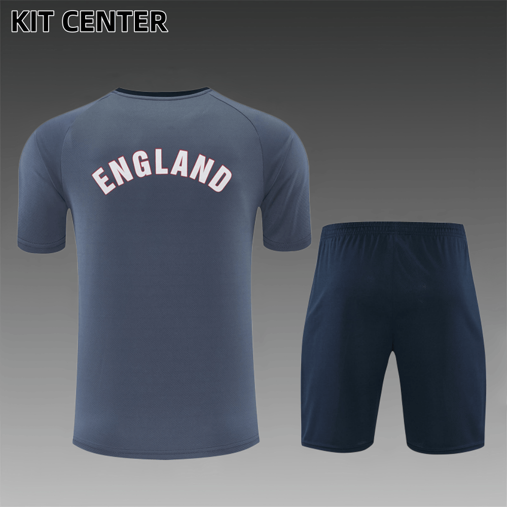 26/27 England grey Short Sleeve Training Wear ( Adult kit Kids )