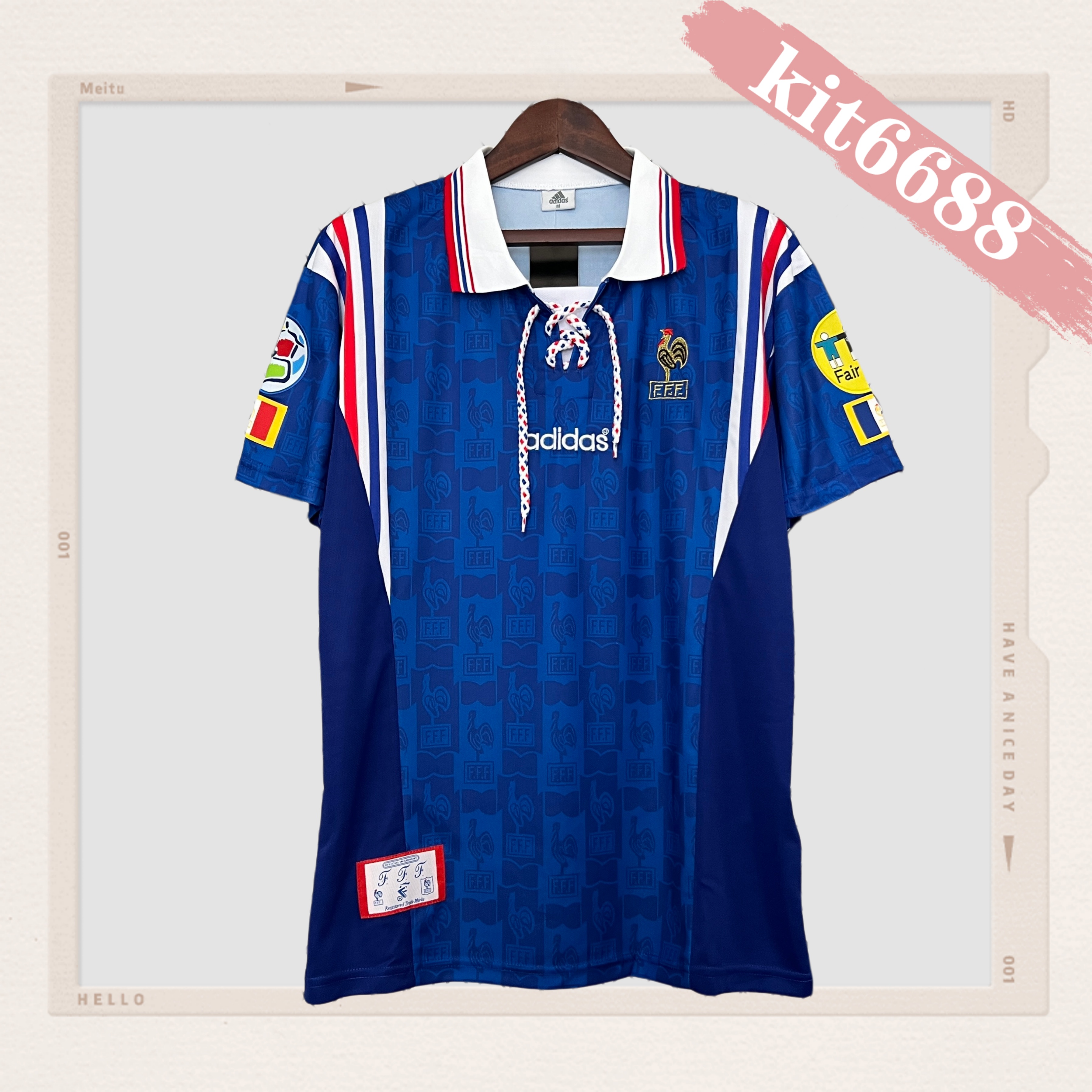 1996 France Home Retro Football Shirt