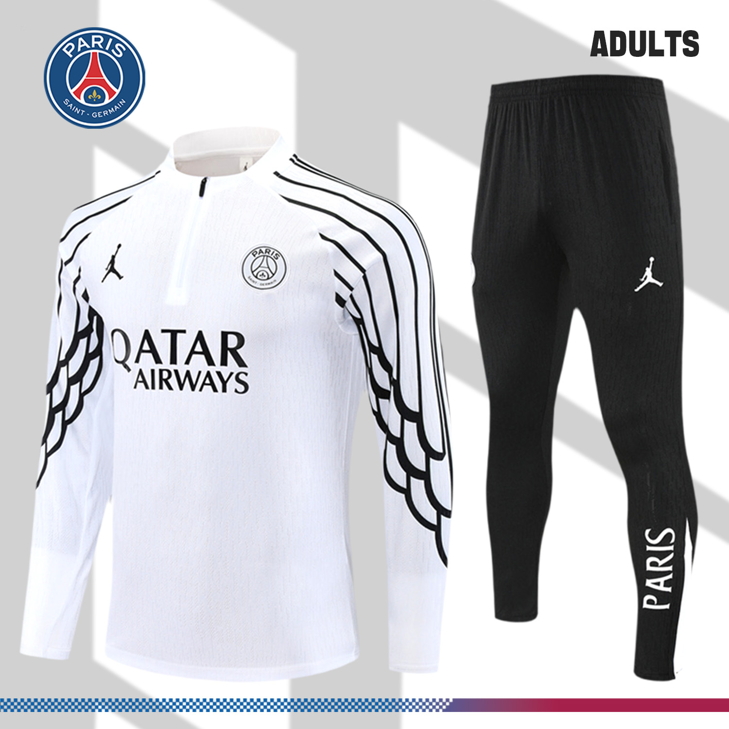 2025/2026 Paris Saint-Germain Half-Zip Tracksuit (Adult Kit)
