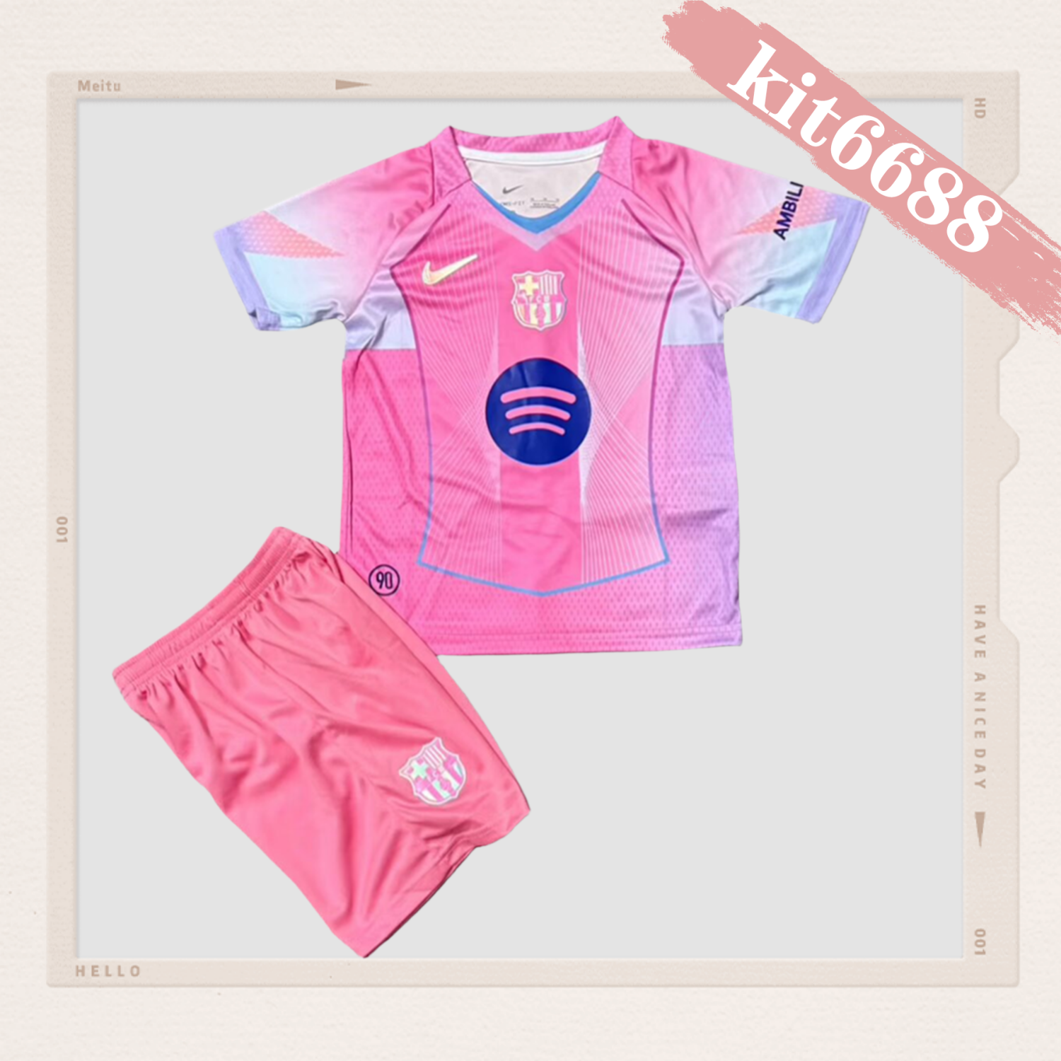 2025/2026 Barcelona Fan Special Edition Football Shirt (Kids Kit socks)