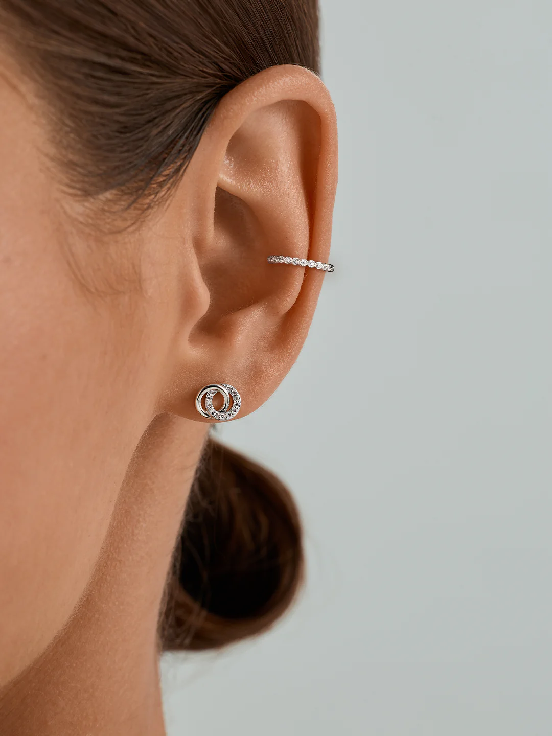 Bezel Sapphire Ear Cuff