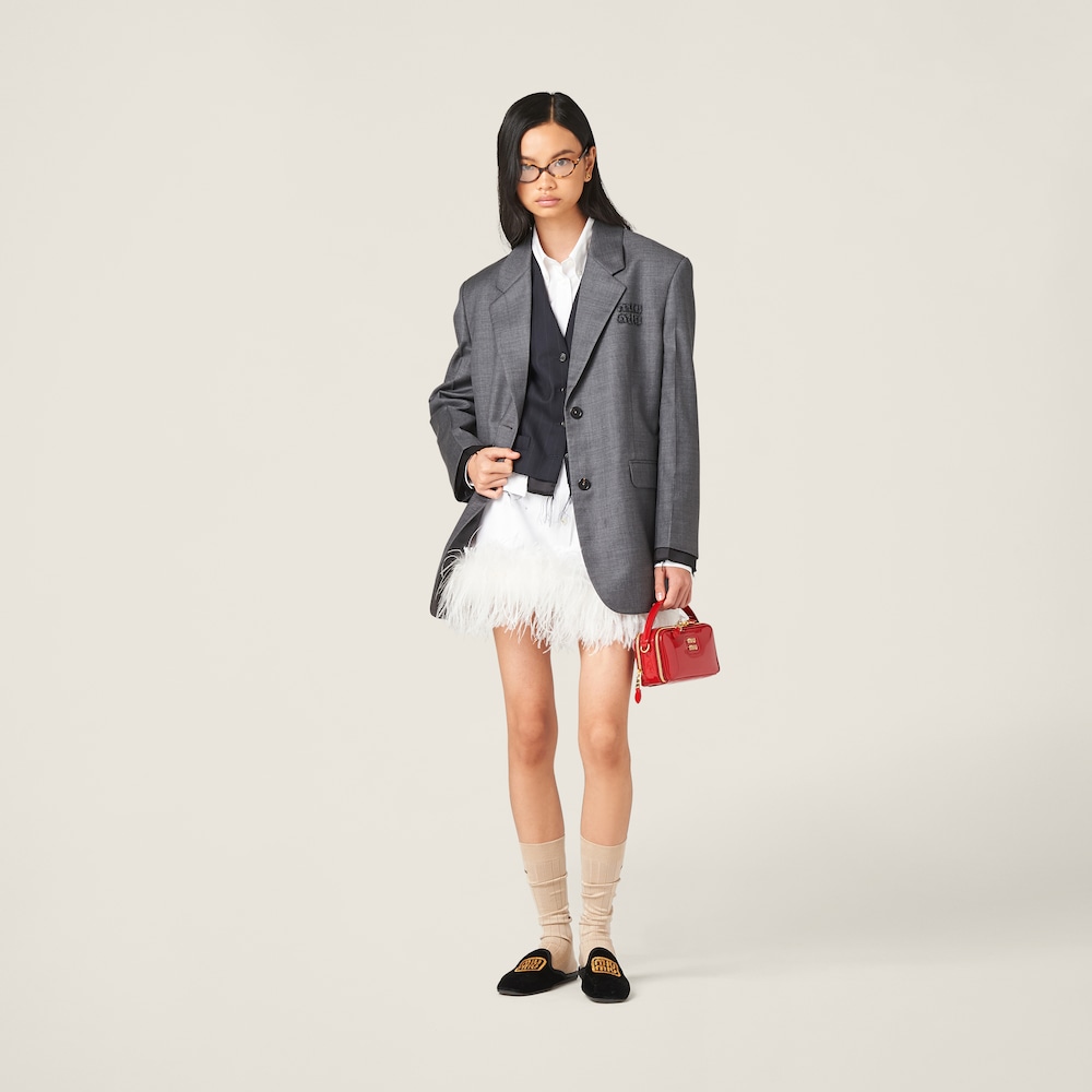 Single-breasted pinstriped vest