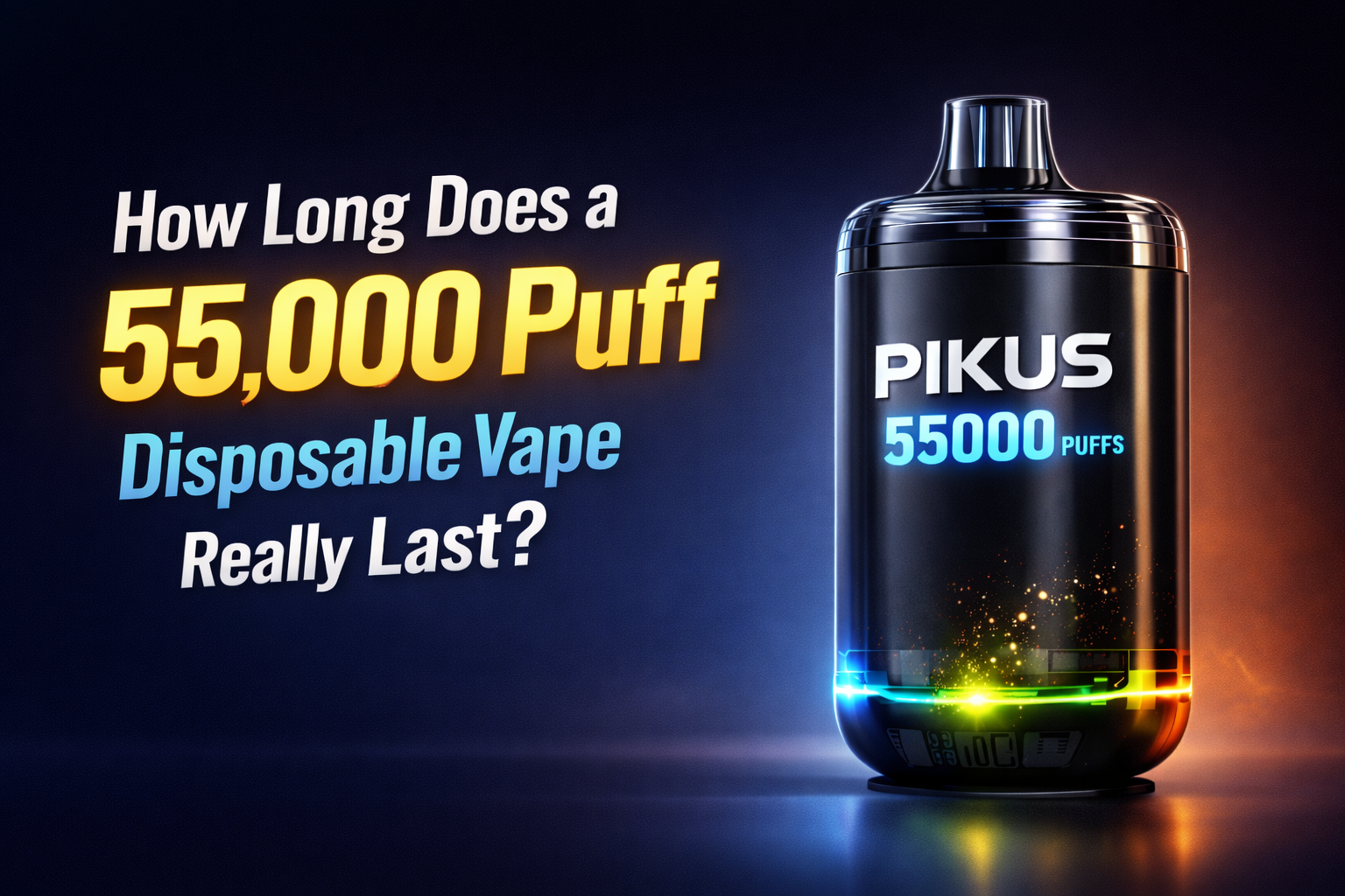 How long does a 55000 puff disposable vape last in USA UK UAE high capacity vape PIKUS