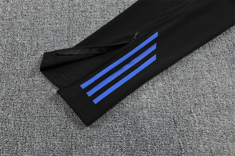 2025/2026 Real Madrid yellow and blue adult half-zip training suit (Adult Kids Kit)