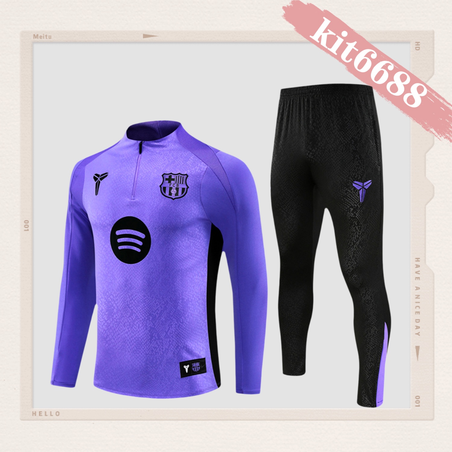 2025/2026 Barcelona Adults Half-Zip Training Kits (Adults Kit)