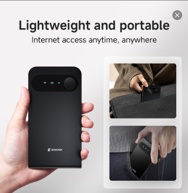 ECOVOX Portable 4G LTE Mobile WiFi Hotspot, Pocket Wireless MiFi Router, Lightweight Travel Internet Device for Outdoor, Road Trip & Remote Work