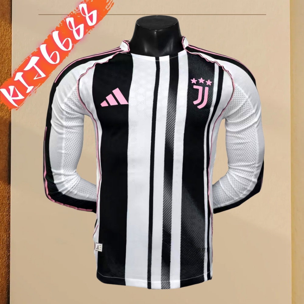 2025/2026 Juventus Home Football Shirt (Player Long Sleeve)