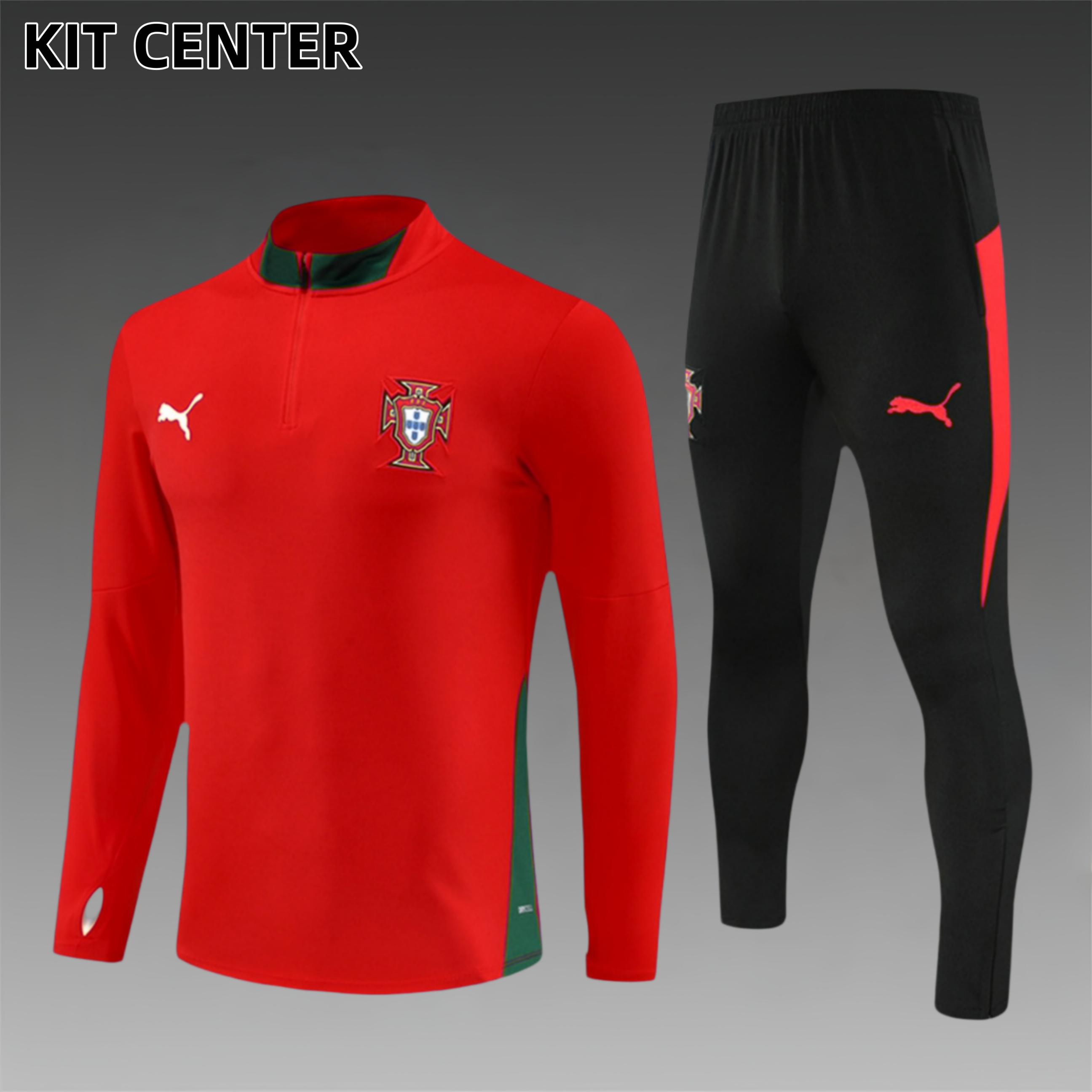 2025/2026 Portugal Adult Half Zip Training Suit (Adult Kit)