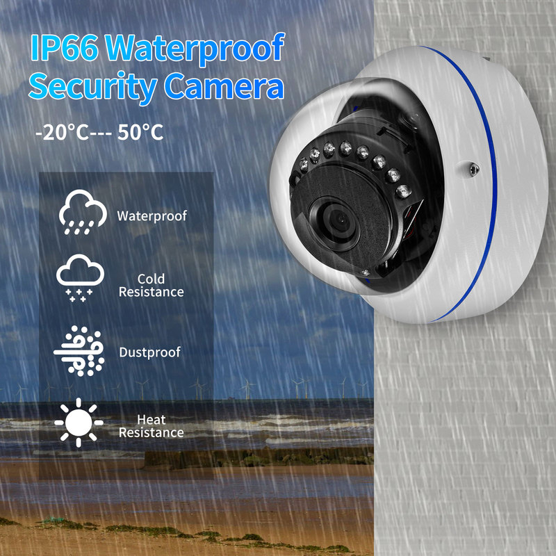 Gadinan 2.8mm lens Vandal-proof AHD Camera Outdoor Indoor Night Vision Surveillance CCTV Camera 5MP Video Surveillance IP66