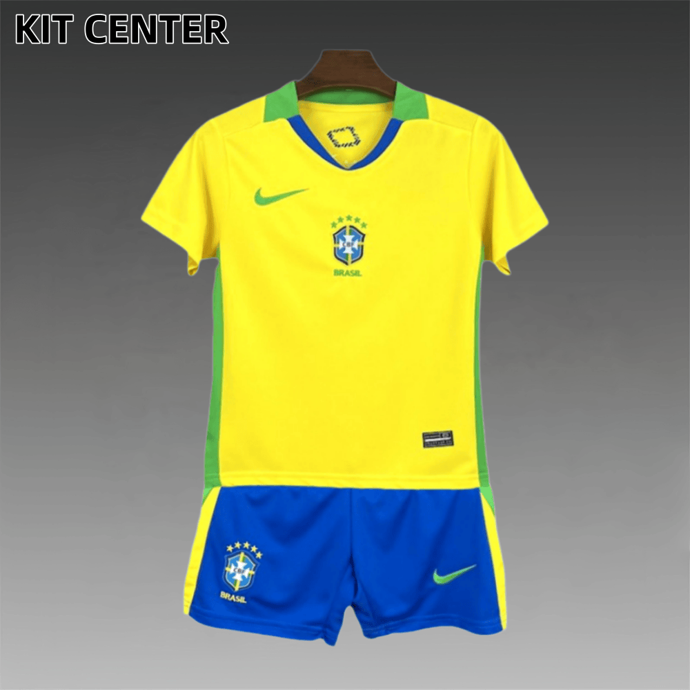 2025/2026 Brazilian Home  Football Shirt Kids Kit socks