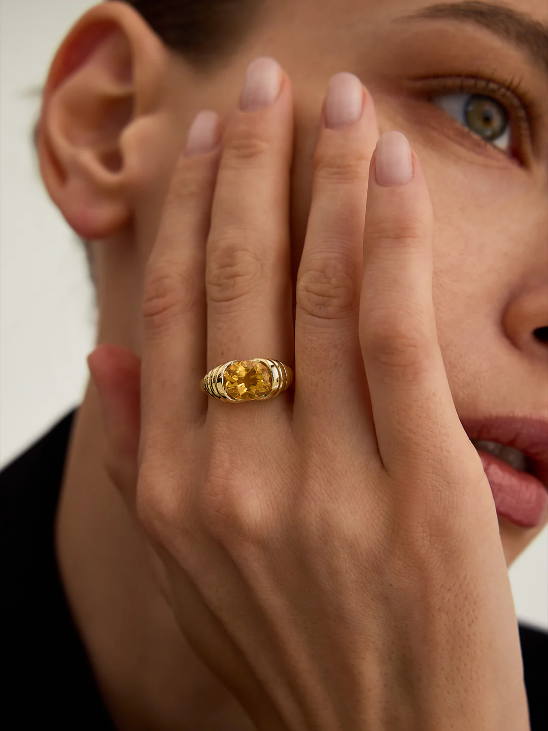 Citrine Statement Ring