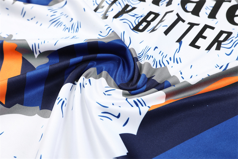 2025/2026 Real Madrid yellow and blue adult half-zip training suit (Adult Kids Kit)