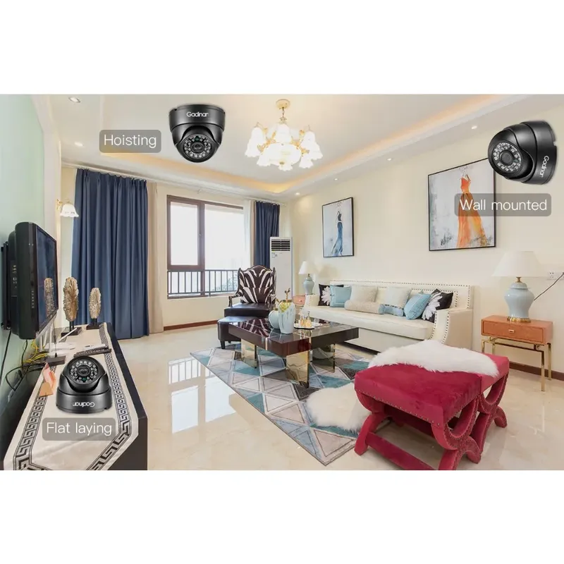 Gadinan 24pcs IR LED High Definition Infrared Night Vision Security Home Outdoor Surveillance Camera 5MP 1080P AHD CCTV Camera