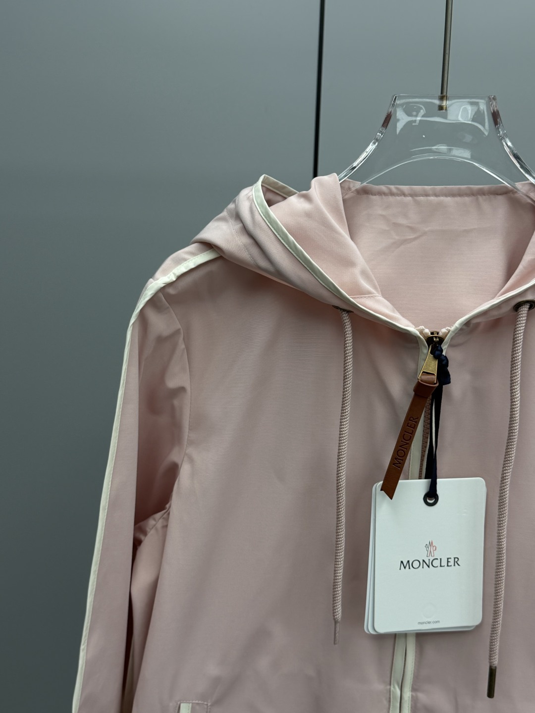 Moncler 2026 Autumn Winter Women's Jackets Polyester Hooded Tassel Zipper Casual Slim Woman's Coats MKDFWJ26006