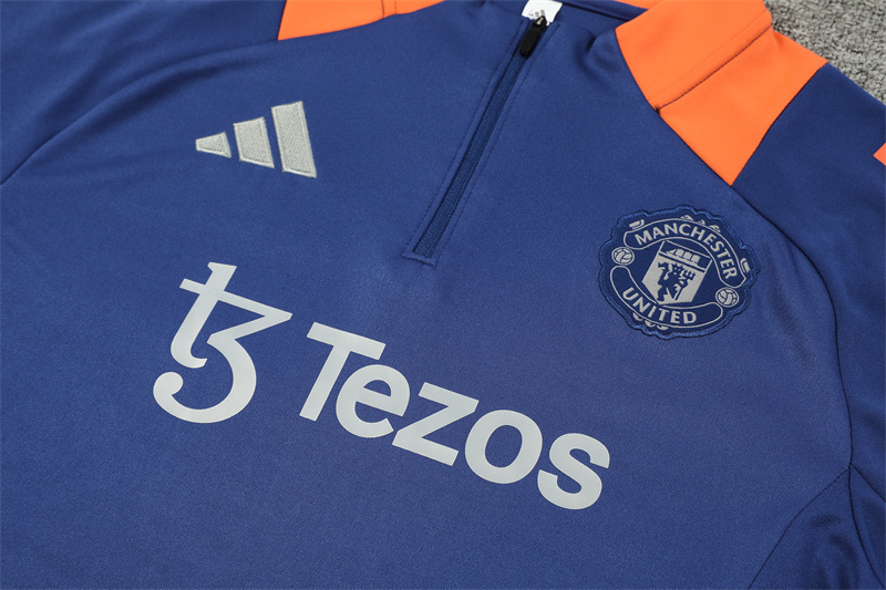 24/25 Manchester United royal blueHalf Zip Training Kit (Adult Kids Kit)
