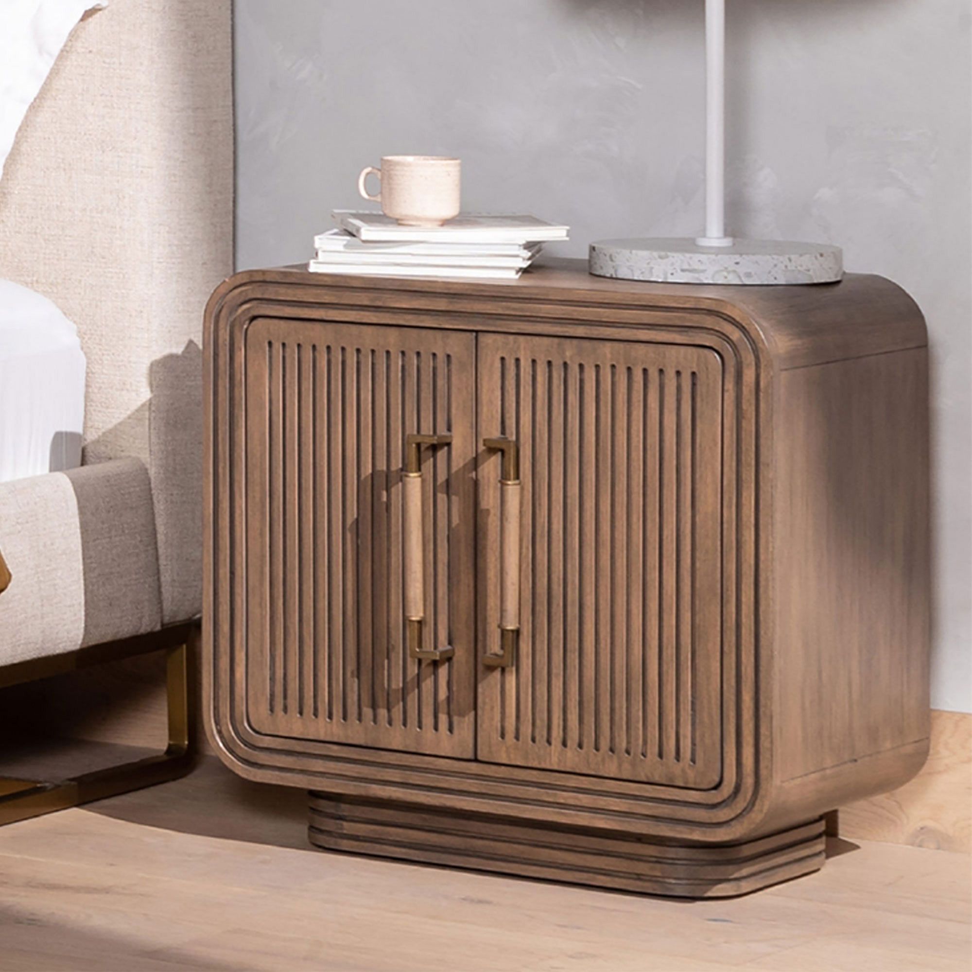 Grooved Base Nightstand (25