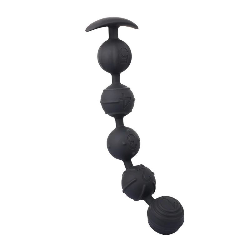 Penta - Silicone Anal Beads - 5 Beads with Tail