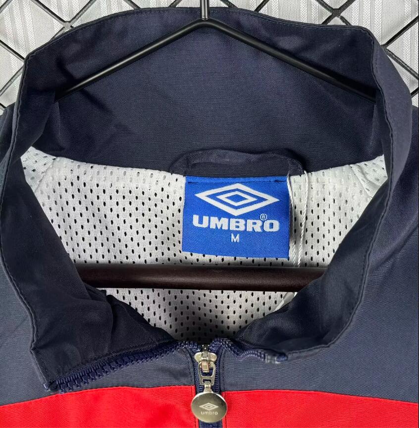 1998 England retro windbreaker cyan