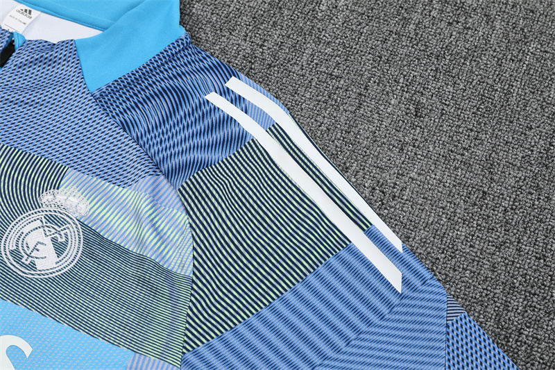 2025/2026 Real Madrid Light Blue Adult Half Zip Training Kit (Adult Kit)