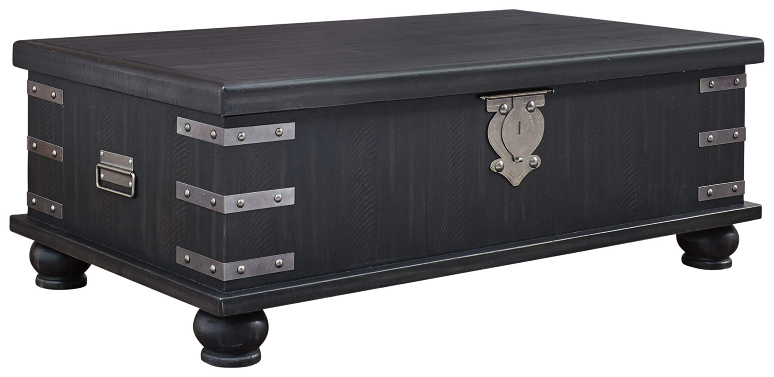 Delmar Modern Farmhouse Lift Top Coffee Tables, Black