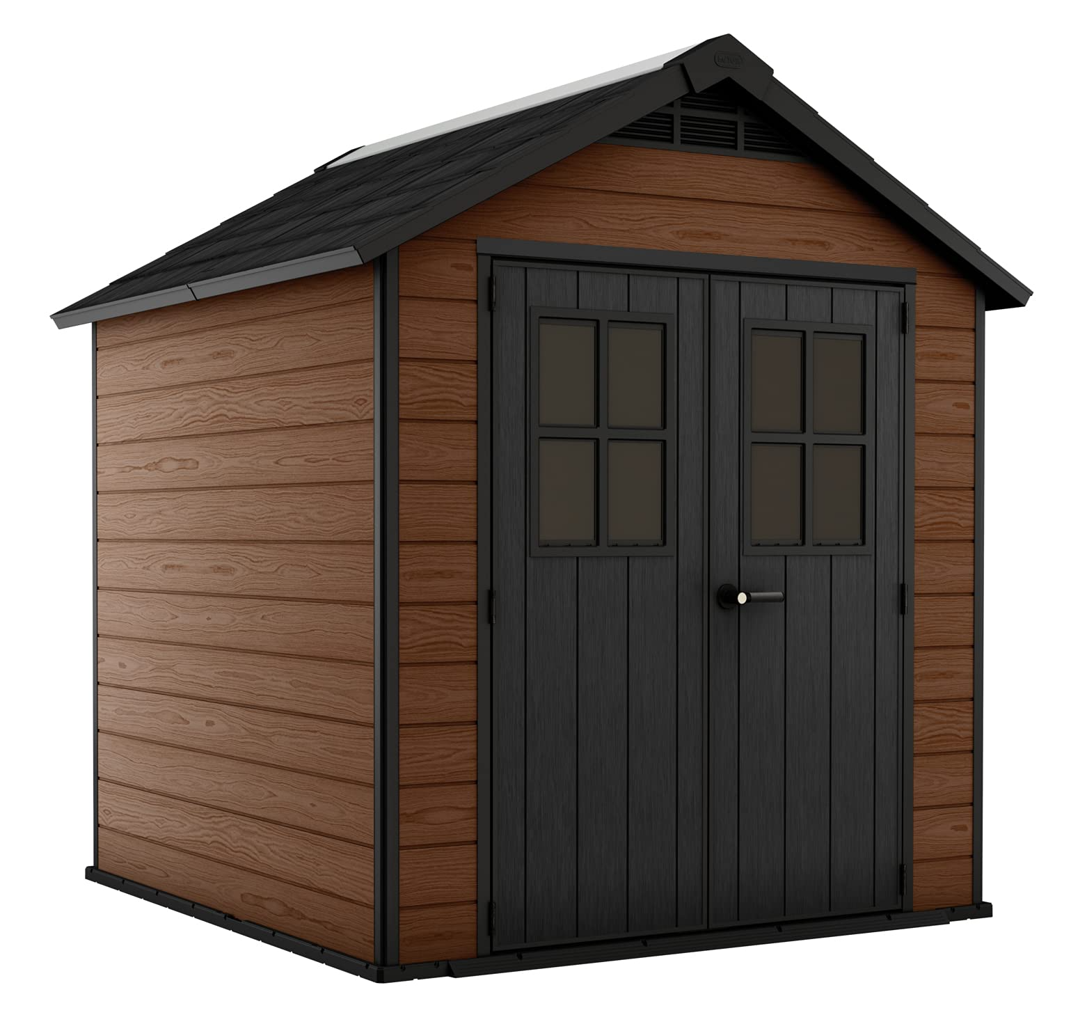 7.5×7 Large Resin Outdoor Storage Shed Kit – Perfect to Store Patio Furniture, Garden Tools