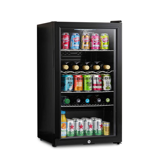 Subcold Super85 LED &ndash; Under-Counter Fridge | 85L Beer, Wine & Drinks Fridge | LED Light + Lock and Key | Energy Efficient (Silver, 85L) [Energy Class E]