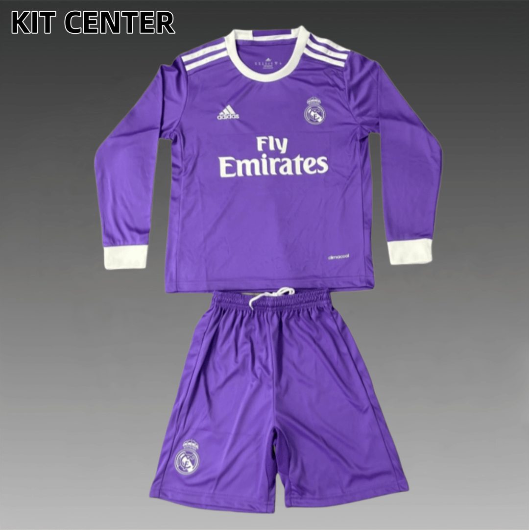 2016/2017 Real Madrid  Away long sleeves Retro Kids Set