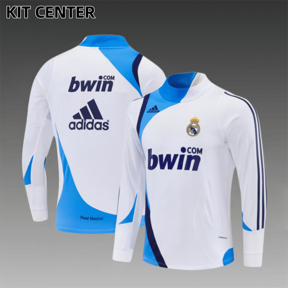 07/08 Real Madrid Retro Training Uniform Long- Sleeve Football Shirt