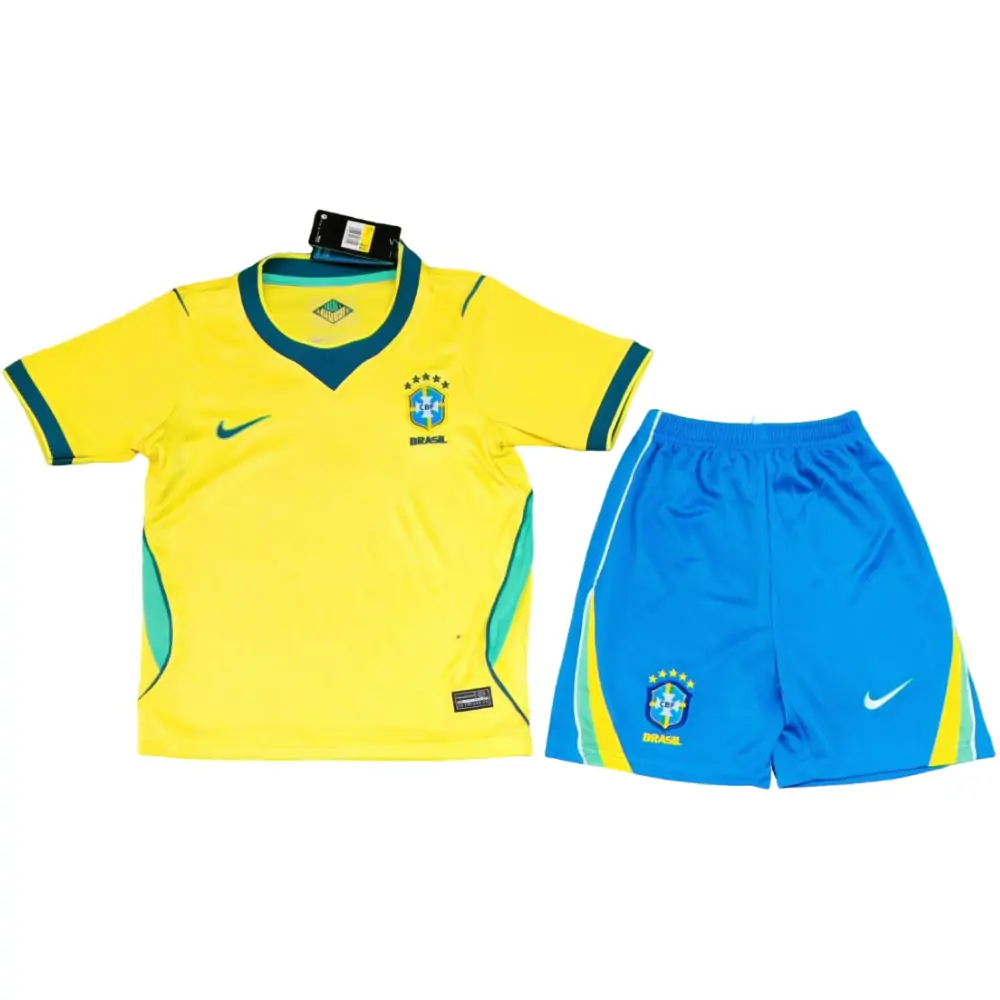 2026 World Cup Brazil Home Jersey Children's Set - Fans Edition