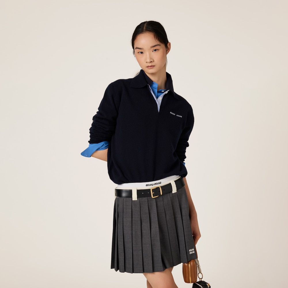 Cashmere polo sweater
