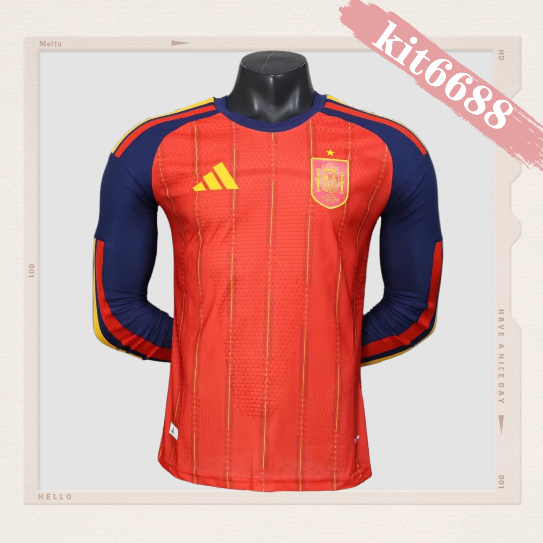 2026 Spain Home long Football Shirt (Player Edition)