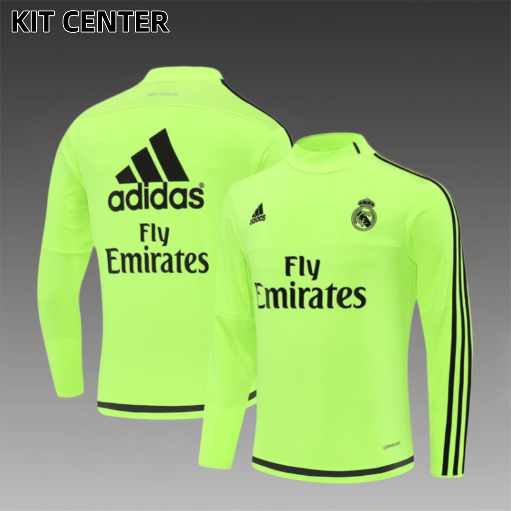15/16 Real Madrid Retro Training Uniform Long- Sleeve Football Shirt