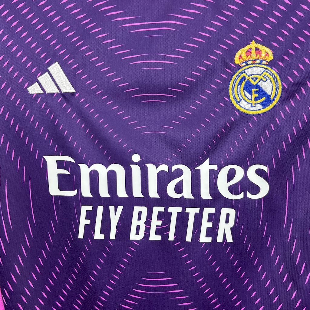 2025/2026 Real Madrid Purple Goalkeeper Football Kids Kit socks