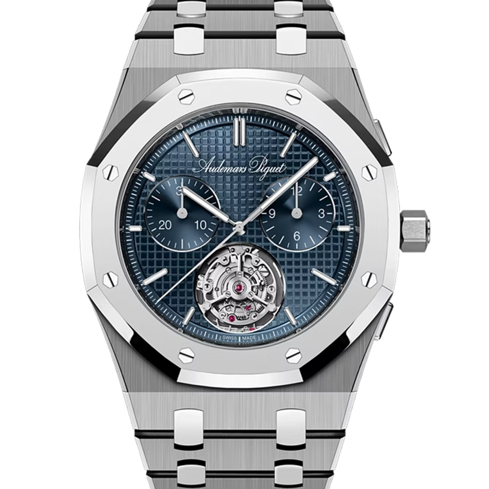 Audemars PiguetRoyal Oak Jumbo Extra-Thin Flying Tourbillon Chronograph RD#5 Titanium Watch 26545XT.OO.1240XT.01 RD#5 26545XT.OO.1240XT.01