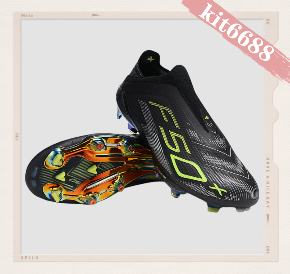 A F50 Low-top Waterproof Football Shoes Without Shoelaces