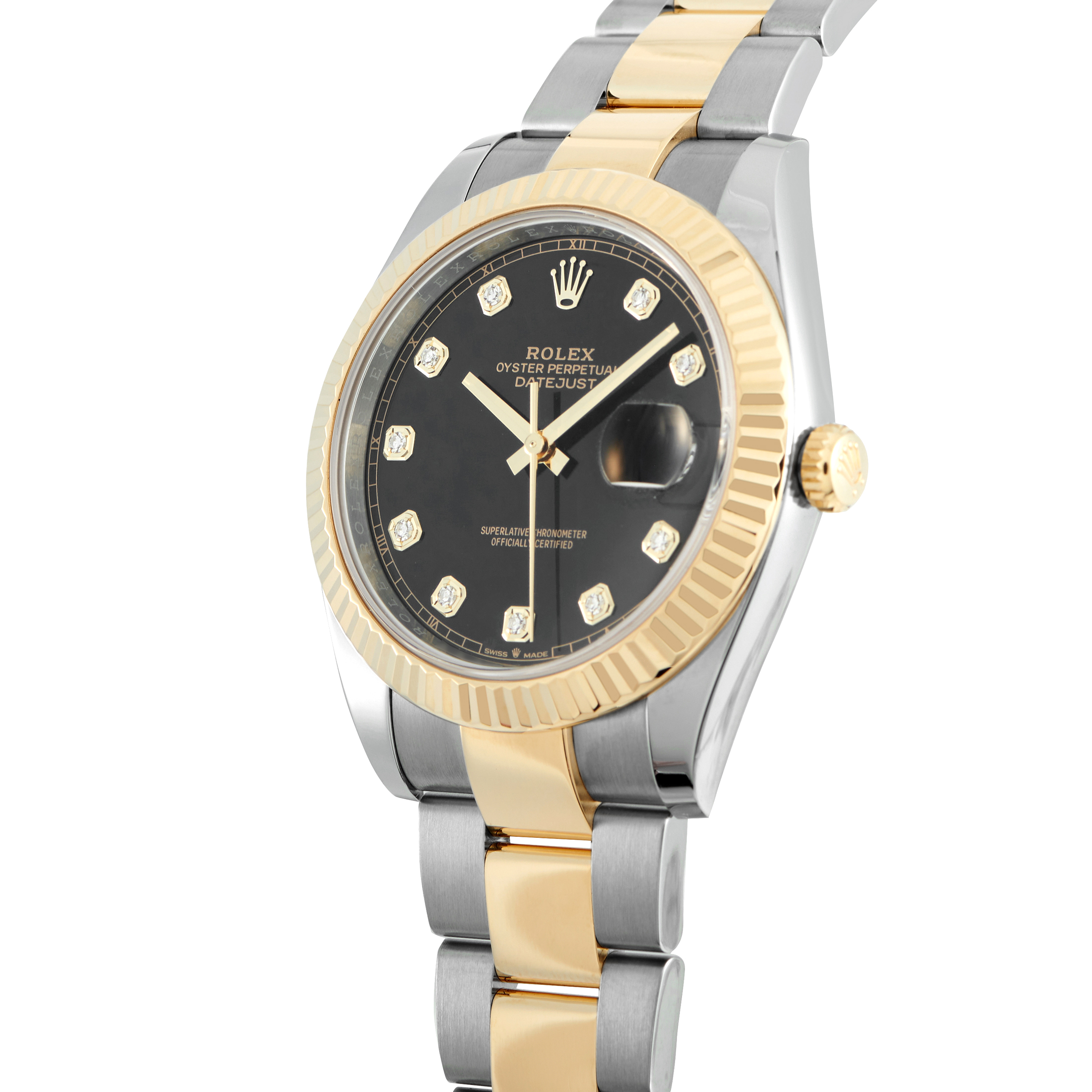 RolexDatejust 41 Diamond-Set Dial Two-Tone Oyster Watch 126333