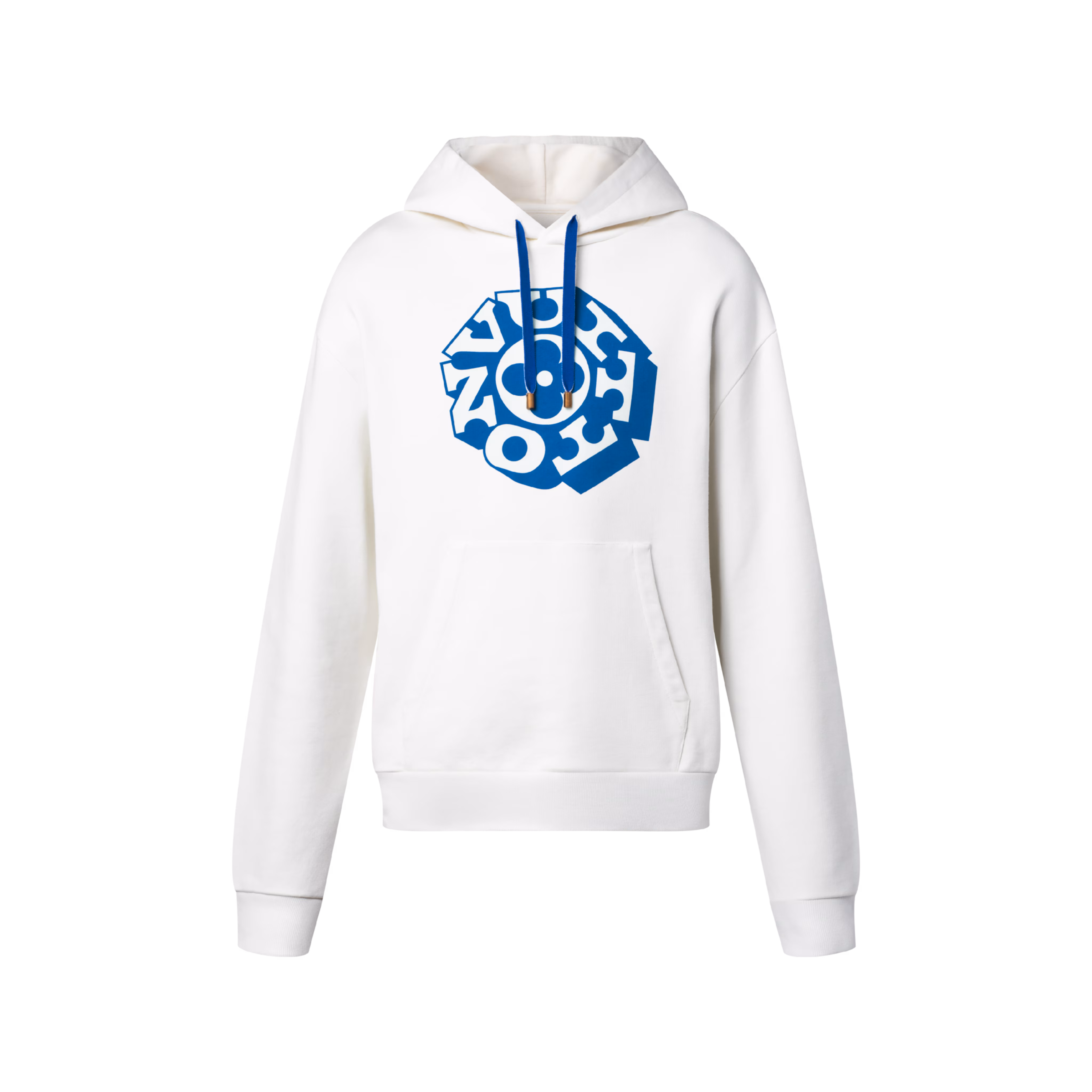 Sweat à capuche à signature imprimée LV