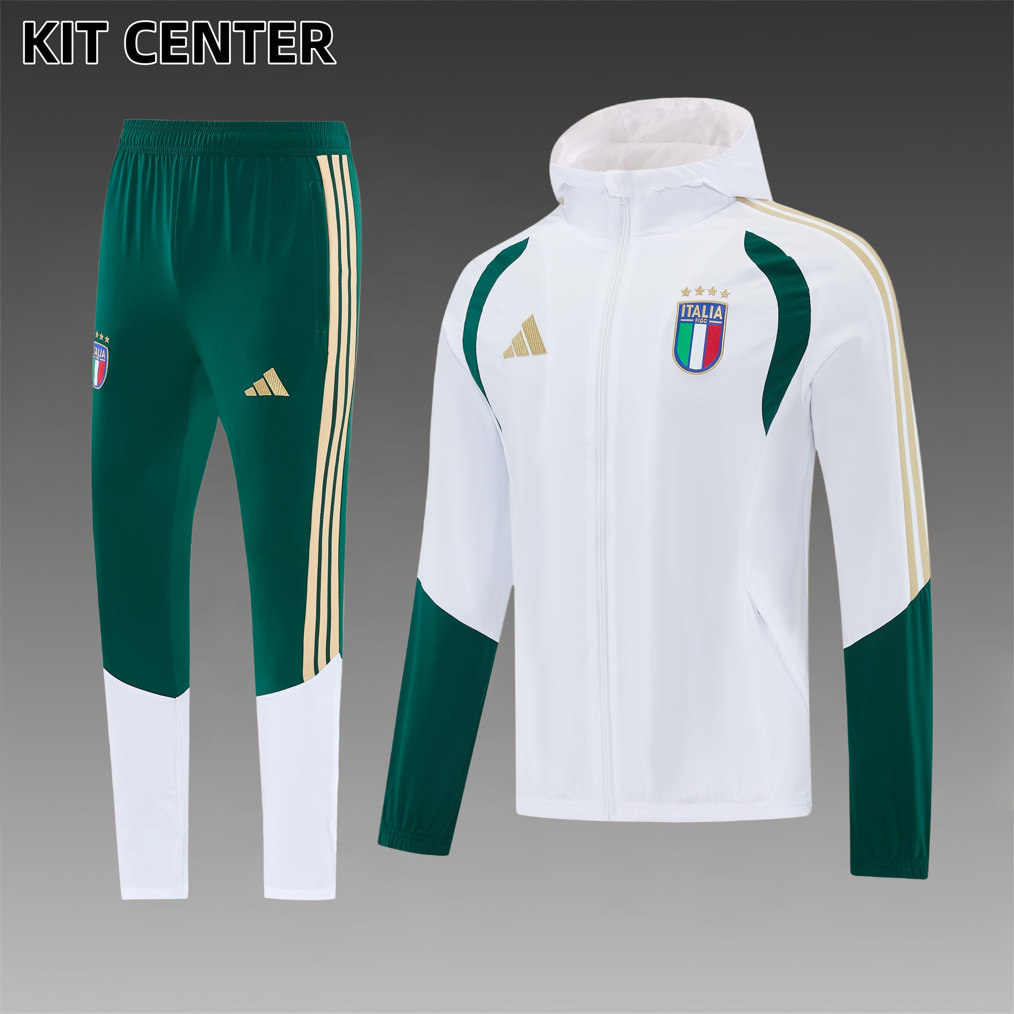 25/26 Italy hooded windbreaker Full Zipper Training Suit (Adult Set)