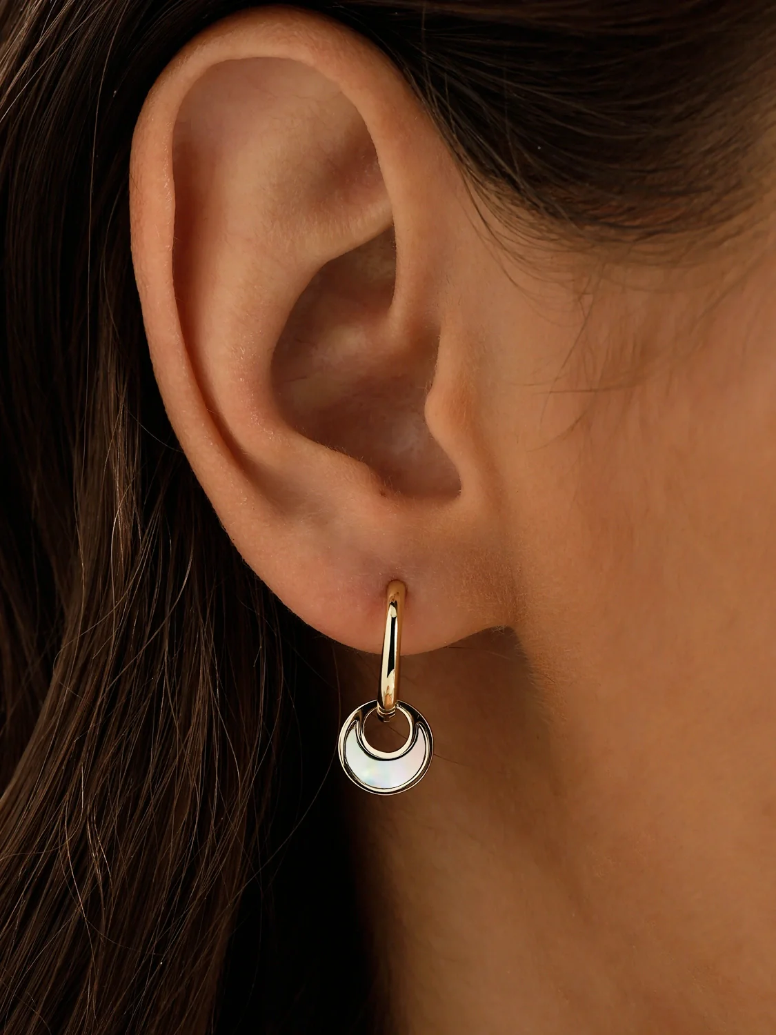 Mother of Pearl Crescent Drops