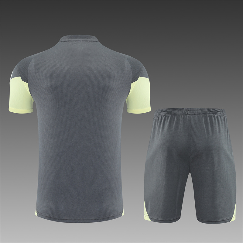 2025/2026 Real Madrid Grey Adult Short Sleeve Training Suit (Adult Kit)