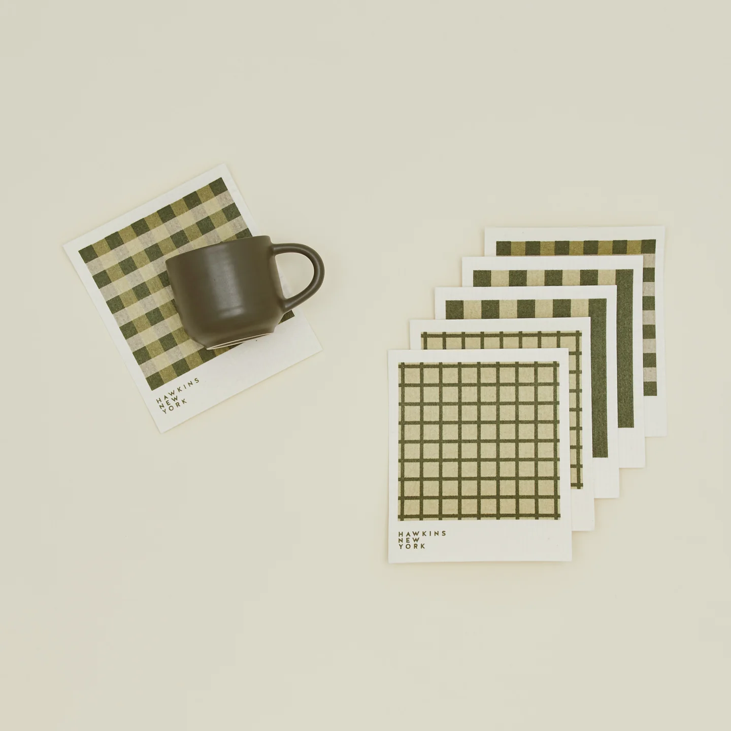 Essential Swedish Dishcloth, Set of 6 - Sage/Olive