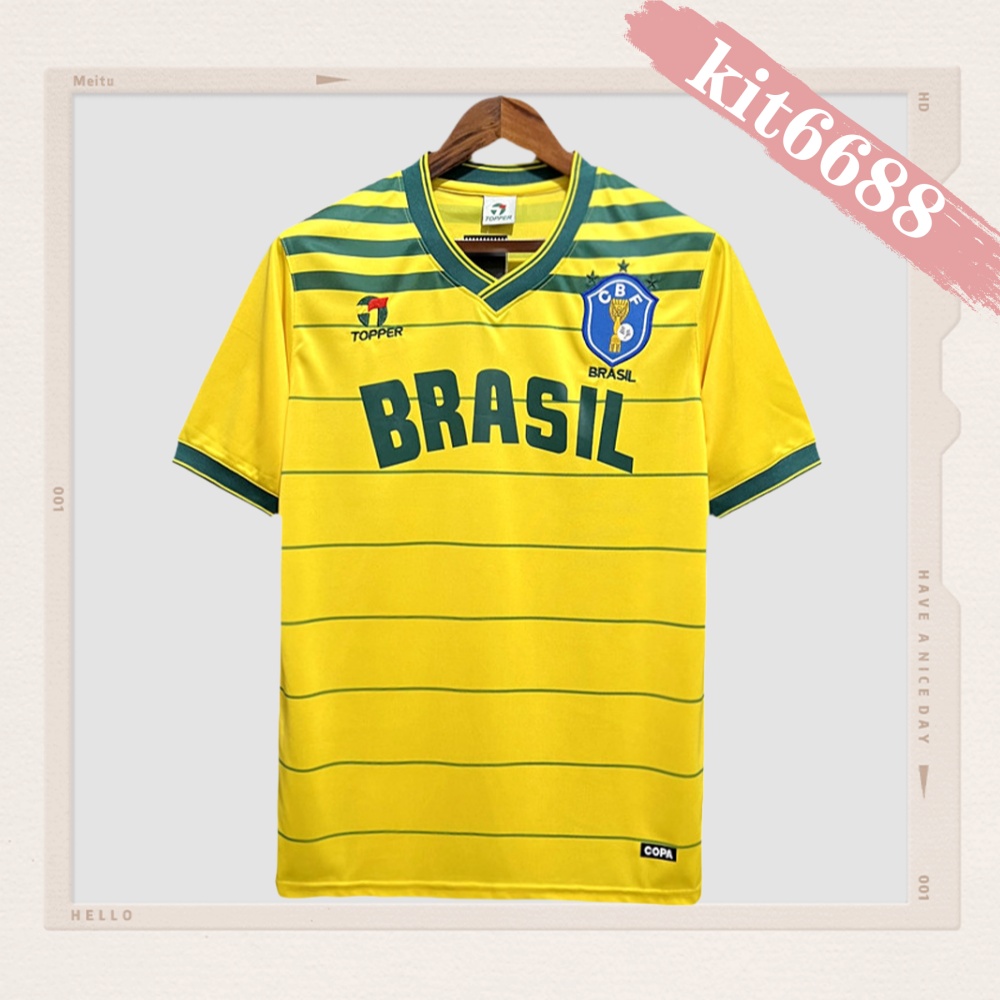 1984 Brazil Home Retro Football Shirt