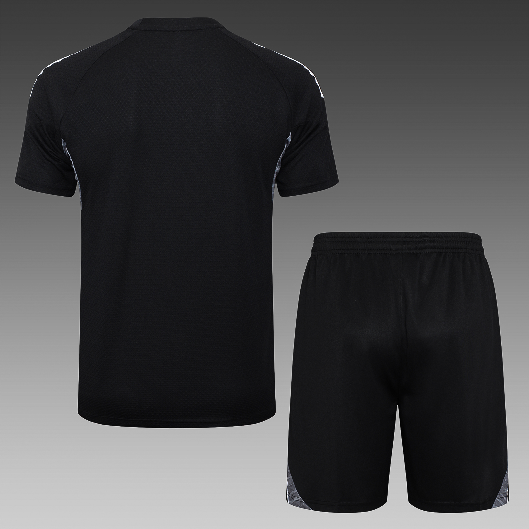 2024/2025 Real Madrid Black Adult Short Sleeve Training Suit (Adult Kit)