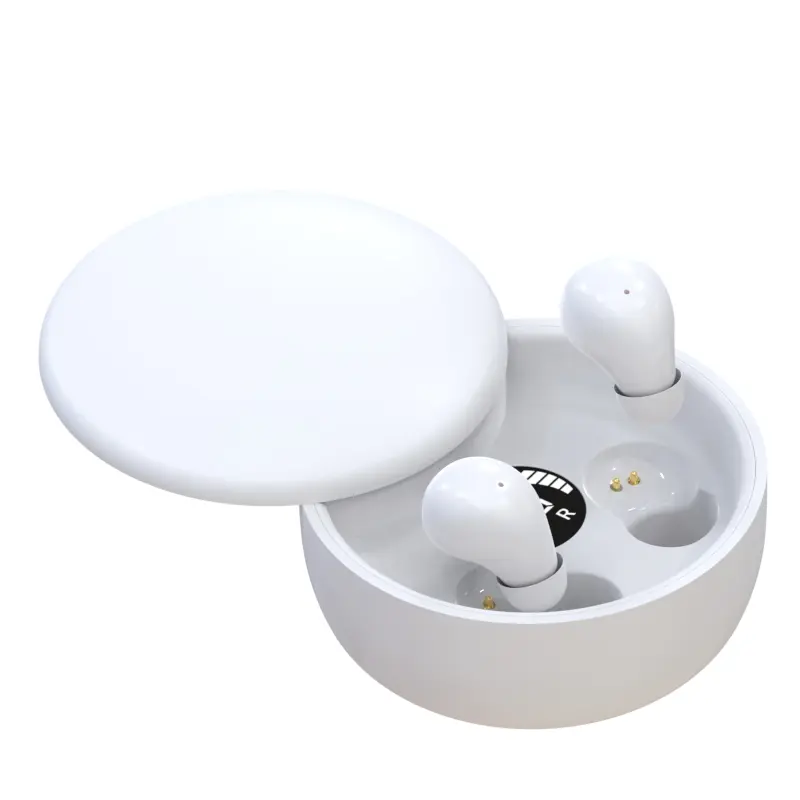 MSHUKCOE Invisible Wireless Bluetooth Earbuds, Mini Hidden Low Profile Earphones with LED Power Display, Waterproof Tiny In-ear Headphones for Small Ear Canals, Sleep & Work