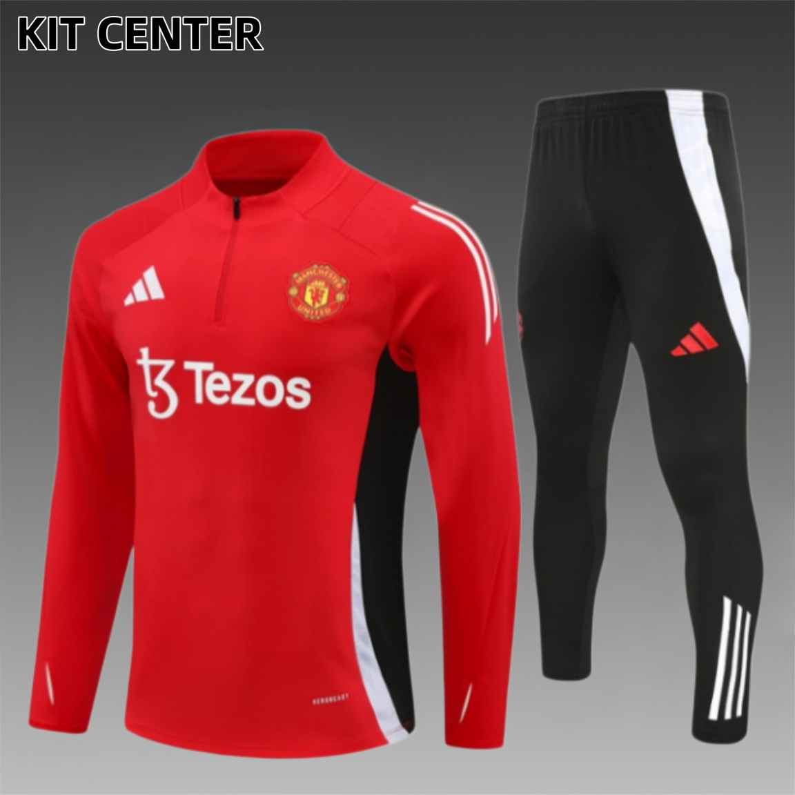 24/25 Manchester United red Half Zip Training Kit (Adult Kids Kit)
